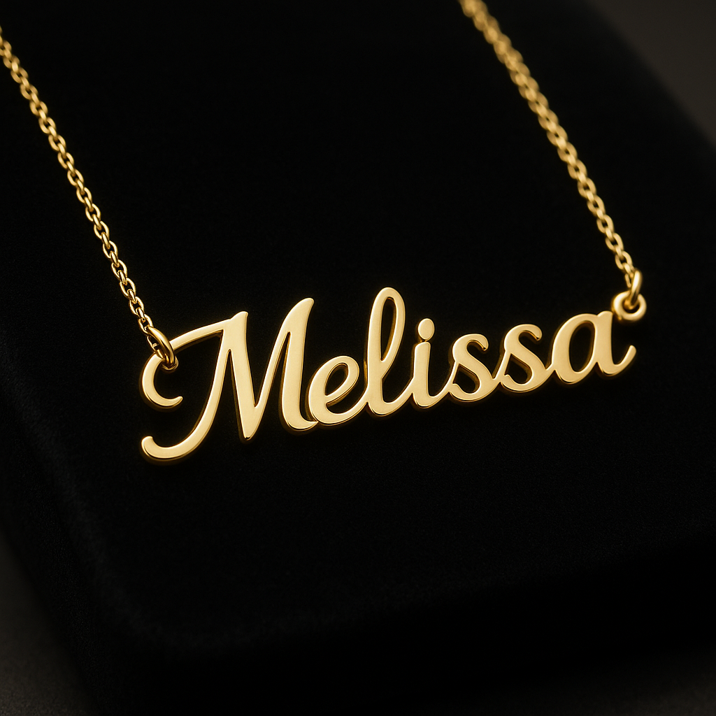 Custom by HK – 18K Yellow Gold Custom Name Necklace